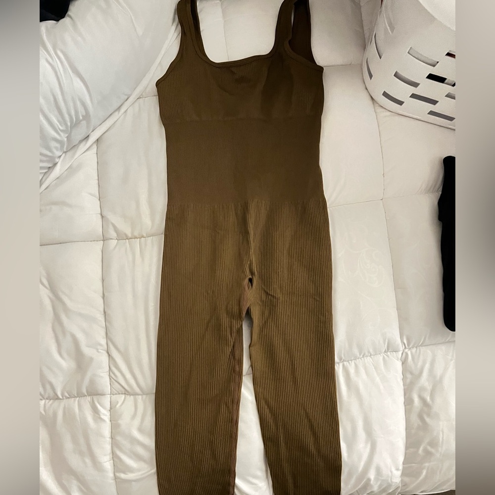 Black & Brown Ribbed Bodysuit - Picture 2 of 2